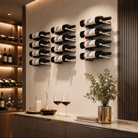 Minghou – présentoir mural de bouteilles Double couleur, piquets pour casier à vin en aluminium