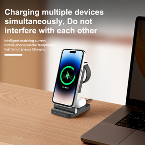Station de charge rapide magnétique pliable 3-en-1 portable avec <span class=keywords><strong>prise</strong></span> escamotable 2025 pour <span class=keywords><strong>iPhone</strong></span> 17 <span class=keywords><strong>Pro</strong></span> <span class=keywords><strong>Max</strong></span> - Product Image 4