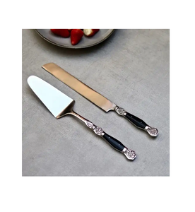 100% serveur de gâteau en laiton de meilleure qualité pour 2 pièces avec emballage de boîte noire pour une utilisation de service décorative de table - Product Image 5