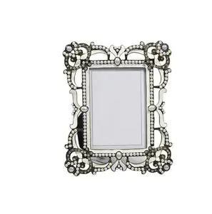 Colorido prata tamanhos diferentes Handmade photo frame transparente vidro metal photo frame For Home Decoração