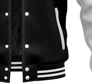 Vestes universitaires personnalisées en gros pour hommes, vestes de sport avec logo brodé, OEM, vêtements de sport pour l'école et les équipes - Product Image 5