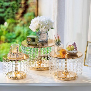 พรีเมี่ยมคุณภาพโลหะทองเค้กยืนคริสตัล Cupcake ขนมขนมหวานยืนสําหรับงานแต่งงานงานปาร์ตี้ - Product Image 2