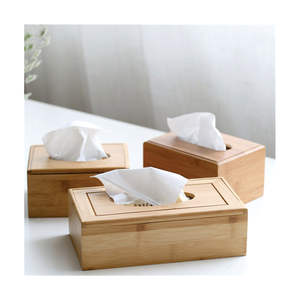 Boîte à mouchoirs moderne à deux tons, multi-usages |   Distributeur de serviettes en papier carré de style ferme, vente en gros, fait à la main, Prisma - Product Image 4