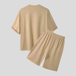 ชุดวอร์ม2ชิ้นสำหรับผู้ชายชุดวอร์มฤดูร้อนพิมพ์ลายโลโก้แบบกำหนดเอง - Product Image 4