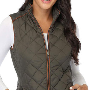 Horse Riding <b>Waistcoat</b> Stand Collar Sleeveless Padded Outdoor Stable Wear Ladies Equestrian <b>Quilted</b> Vest - Product Image 5