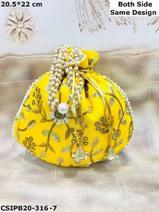 Embrayage Potli brodé à la main indien Craftstages International Multi Color pour les faveurs de mariage Return Gifts Memorable - Product Image 6