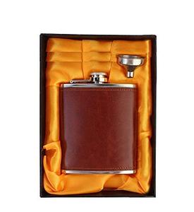 Tinh vi sang trọng Mini Thép không gỉ & Khâu Da Hip <span class=keywords><strong>Flask</strong></span> Bộ quà tặng cho quà tặng-nâng cao của bạn uống kinh nghiệm - Product Image 1