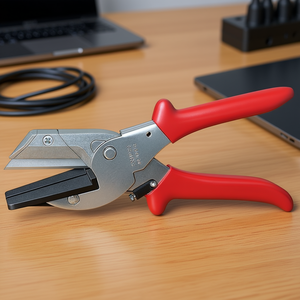 Chrome-Plated Cable Cutter for Flat Cables Handle with Opening <b>Spring</b> and Locking Latch Cable Management Accessory - Product Image 3