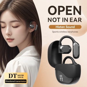 OW headphone gantung telinga konduksi udara olahraga dengan indikator baterai Digital dan Chipset JL - Product Image 4