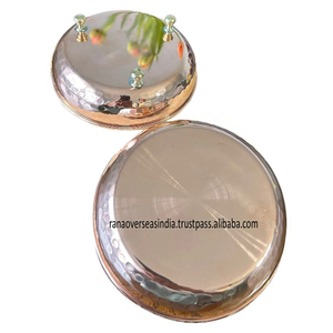 Tazón de cobre sólido de lujo y patas resistentes, diseño hecho a mano, perfecto para decoración de granja, arreglos florales y almacenamiento a buen precio - Product Image 4