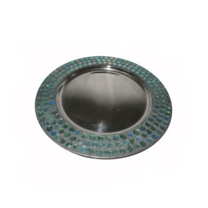 Plato de cena de boda de tamaño personalizado, tiendas de Catering, plato de servidor de comida, platos de cargador de servicio redondeados decorativos hechos a mano - Product Image 5