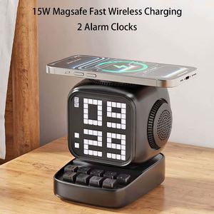Cargador Inalámbrico 3 en 1 JEDI con Altavoz y Reloj Digital, Estación de Carga Multifuncional <span class=keywords><strong>para</strong></span> Mesita de Noche - Product Image 4