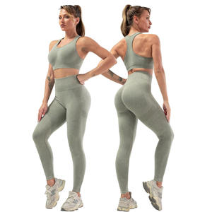 Ensemble de yoga pour femmes, short et soutien-gorge, 2 pièces, respirant, extensible dans les quatre sens, vêtements de sport de haute qualité, logo avant, prix - Product Image 1