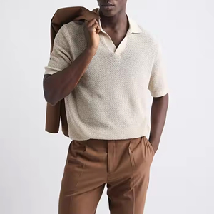 Ropa informal para hombre, polos, superventas, nuevo diseño, logotipo personalizado, polos transpirables de Color sólido para hombre - Product Image 2