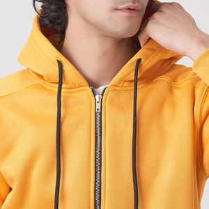 Último diseño Street Wear Transpirable Ligero Hombres Moda Tamaño personalizado 100% Algodón Cremallera Sudaderas - Product Image 4