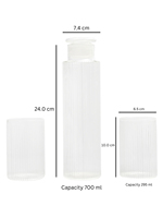 Ensemble de bouteilles en verre décoratives avec couvercle à poussoir, capacité de 700 ml, Borotech G-204 transparent, pour les mariages, les services festifs, la décoration de table moderne