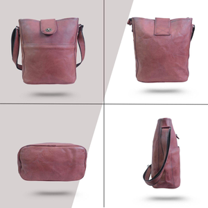 Bolso Bandolera de Cuero Genuino para Mujer, Bolso de Mensajero Casual, Bolso de Mano Hecho a Mano - Product Image 5