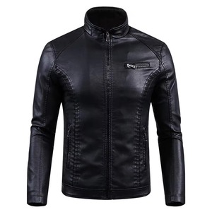 2025 Vestes en cuir véritable pour hommes à la mode, veste pour hommes de couleur unie d'automne, veste pour hommes en cuir décontracté simple et populaire. - Product Image 1