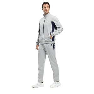 Ensemble de survêtement pour homme personnalisé pour l'entraînement hivernal, coupe-vent, respirant, décontracté, fermeture éclair, deux pièces, extensible dans les quatre sens, séchage rapide - Product Image 3