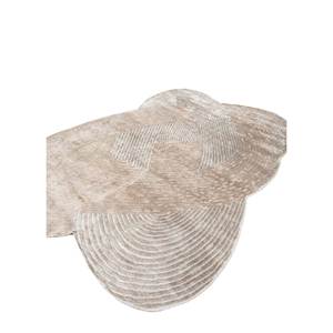 Alfombra de Bambú y Seda Anudada a Mano Estilo Boho Aibz-1016, Color Gris Azalea y Negro, Patrón Abstracto Rectangular para Sala de Estar, Dormitorio y Pasillo - Product Image 2