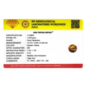 Cristal Natural de Ojo de Tigre de 7.85 Quilates - Product Image 4