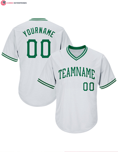 Camiseta de béisbol con cuello en V de secado rápido y estampado personalizado, jersey con logotipo de número de nombre personalizado para hombres, uniformes de Hip Hop para jóvenes - Product Image 1