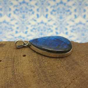 Colgante fino de Plata de Ley 925 hecho a mano, labradorita Flash única, de alta calidad Natural forma ovalada, regalo exquisito para ella - Product Image 4
