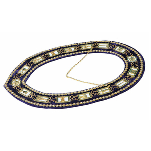 COLLIER D'OFFICIERS D'ARTISANAT REGALIA MAÇONNIQUE PRIX D'USINE AVEC CHAÎNE EN MÉTAL AVEC CHAÎNE DE BIJOUX EN MÉTAL TOUT AUTOUR DE BOULE D'ARGENT - Product Image 2