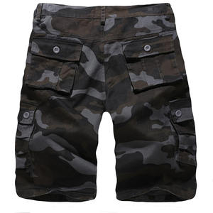 Vente en gros Short de jogging personnalisé 100% coton avec taille élastique brodée Short cargo solide à motif vintage pour homme - Product Image 2