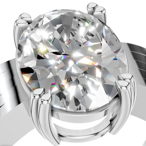 แหวนหมั้นและแต่งงานโมอิสซาไนต์ 3 กะรัต ขายส่ง ทองคำแท้ 14K ทรงรี ดีไซน์หรูหราทันสมัย แหวนชุบทอง 14K - Product Image 5