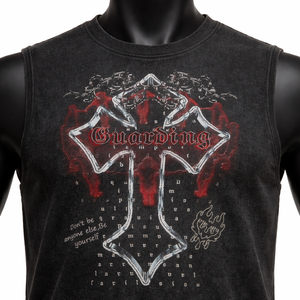 Camiseta sin mangas vintage para hombre, con estampado gráfico personalizado, de algodón, para gimnasio, estilo urbano, tipo muscle fit - Product Image 5