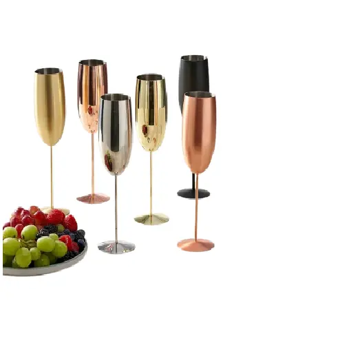 Copa de vino de cobre de Metal de diseño superior, vasos para beber de varios colores, artículos para fiestas, bodas, tamaño personalizado y gran oferta