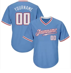 Custom Unisex Baseball Jersey Navy Green Striped Short Sleeve Button Front 100% Polyester Breathable Sublimated Print - Product Image 4