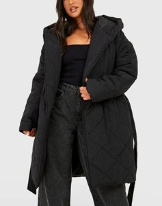 Gran oferta, chaqueta acolchada larga con capucha para mujer de diseño único para invierno, cálida, hecha de algodón, relleno, fabricante directo al por mayor - Product Image 3