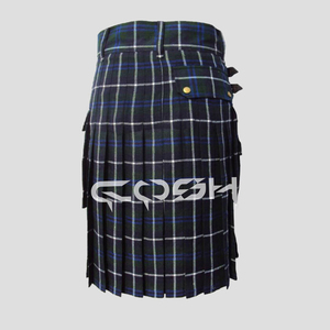 Kilt utilitaire en tartan moderne personnalisé Kilt en tartan noir décontracté pour hommes avec boutons pression, fournisseur de kilts de randonnée - Product Image 6