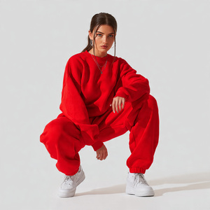 Fashion Wear Wide Legs Sweatpants <b>Women</b> 500 GSM Fleece Baggy Trouser Pajama Ladies Baggy <b>Sweat</b> <b>Pants</b> <b>Women's</b> - Product Image 2