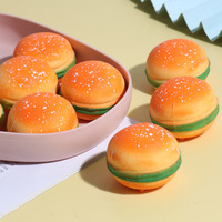 Juguete Antiestrés de Rebote Lento con Forma de Hamburguesa, Bola de Alivio de Estrés Suave de TPR con Forma de Comida para Escritorio