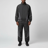 Chándal Deportivo Personalizado con Logotipo Bordado, Estilo Urbano, Corte Regular, Capucha, Cierre de Cremallera de un Cuarto, Bloques de Color Estampados, Venta al Por Mayor de Invierno