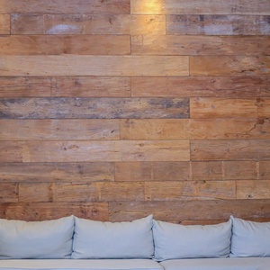 แผ่นผนังตกแต่งไม้รีไซเคิลหลากสีทรงเรขาคณิต 3 มิติ ดูดซับเสียง งานฝีมือทันสมัย สำหรับโรงแรมและห้องนั่งเล่น - Product Image 3
