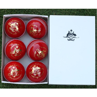 Balles de cricket personnalisées de haute qualité en cuir Kookaburra, 4 pièces, 156g, couture artisanale, construction durable, modèle AK-09884, Pakistan