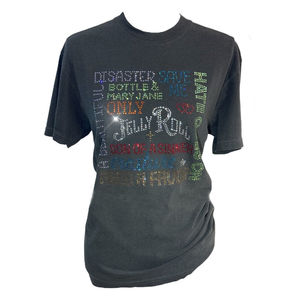 T-shirts surdimensionnés personnalisés unisexe pour l'été 220 grammes poids solide motif décontracté Style strass transfert T-Shirt - Product Image 6