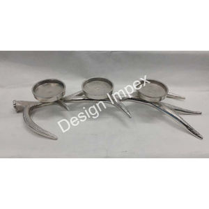 Decorative Candle <b>Holder</b> for Tabletop Easy Portable <b>Candlestick</b> <b>Holder</b> Cast Aluminium Candle Stand for Home and Garden - Product Image 6