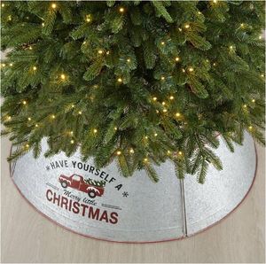 Decorative Galvanized metal <b>tree</b> collar Christmas decoration <b>tree</b> <b>stand</b> classy inspired decor for home new year Xmas party 2023 - Product Image 3