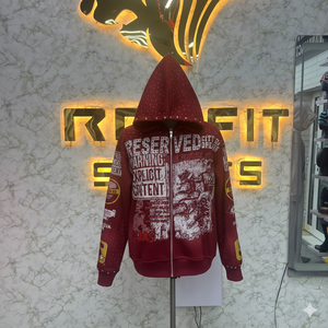 Etiqueta privada logotipo personalizado más demandado Sudadera con capucha con cremallera Púrpura Impreso hecho en fábrica precio barato sudaderas con capucha hombres sudaderas con capucha para hombres - Product Image 1