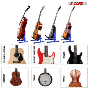 Soporte de guitarra de 5 núcleos con brazo de espuma suave y goma antideslizante para guitarra acústica, eléctrica, bajo y ukelele - Product Image 5
