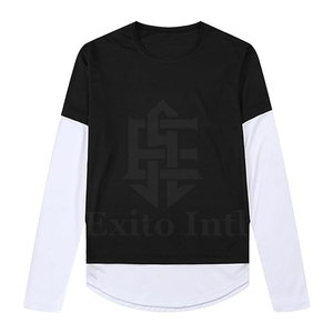 เสื้อลำลองแขนยาวสองชั้นสำหรับผู้ชายผ้าฝ้าย100% ขนาดใหญ่พิเศษสไตล์ที่กำหนดเอง - Product Image 2