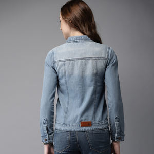 2025 <b>Lightweight</b> Fitted Cotton Denim <b>Jacket</b> for <b>Women</b> Regular Fashion Breathable and Stylish with Pockets for Winter - Product Image 4