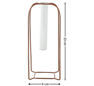 Estación de Propagación de Plantas en Oro Rosa, Florero Moderno de Tubos de Ensayo de Metal, Maceta Hidropónica de Hierro Forjado, Decoración Minimalista para Sala de Estar - Product Image 3