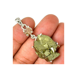 Impresionante último diseño único Herkimer 925 Plata de Ley sólida colgante de piedras preciosas naturales declaración joyería fina - Product Image 3