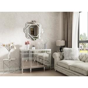 Décoration murale contemporaine abstraite de style Art déco de luxe, en verre multicouche éclairé doré, forme carrée, entrée, couloir - Product Image 4